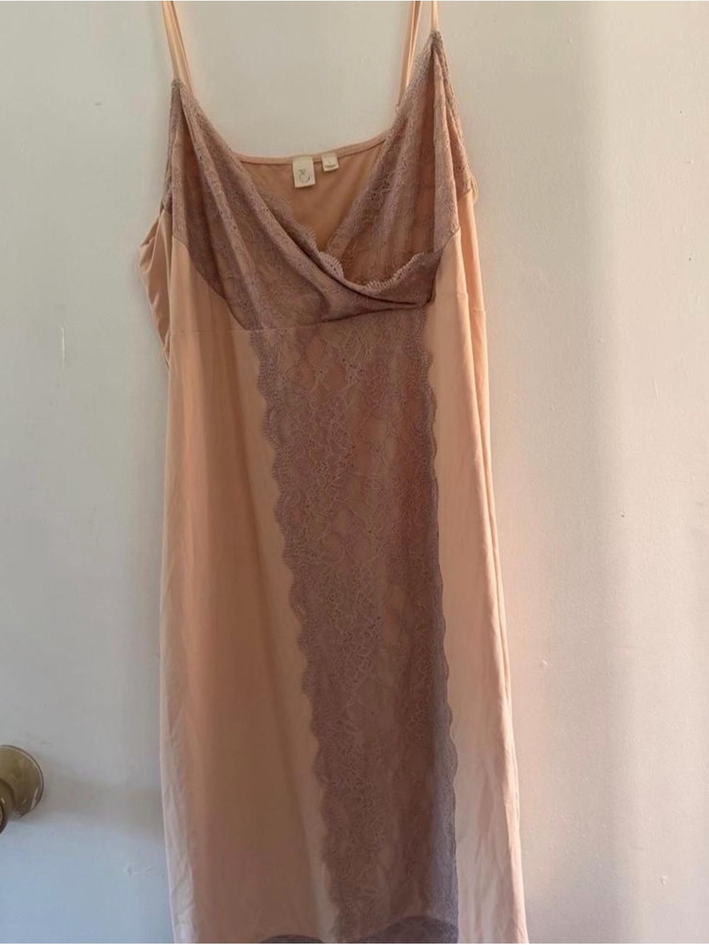 & Other Stories Blush Pink Lace-Trim Slip Dress